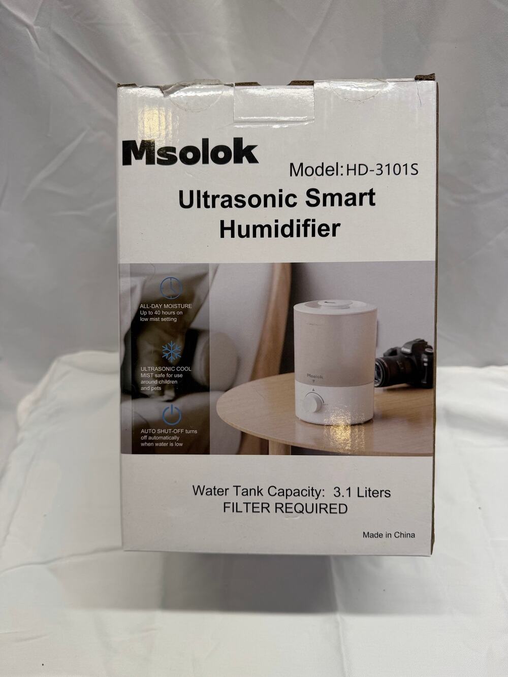 Msolok Ultrasonic Smart Humidifier – Quiet Cool Mist – Bedroom & Home – New
